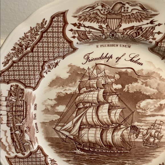 Vintage fair winds decorative plate and stand - Picture 3 of 4